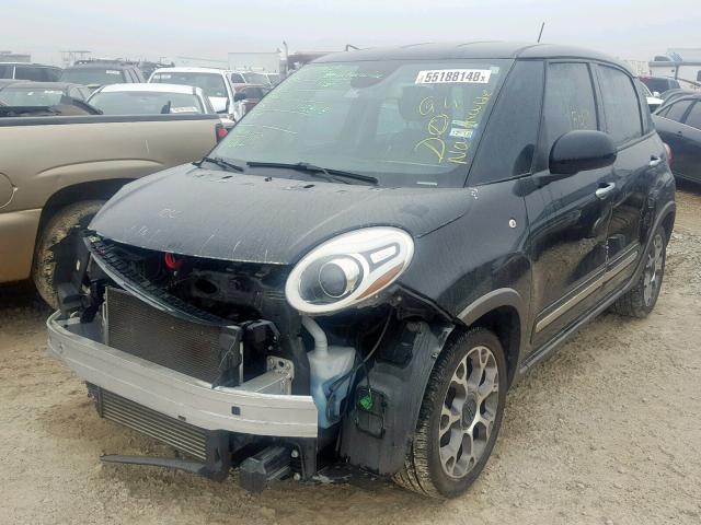 ZFBCFADH7EZ008295 - 2014 FIAT 500L TREKK BLACK photo 2