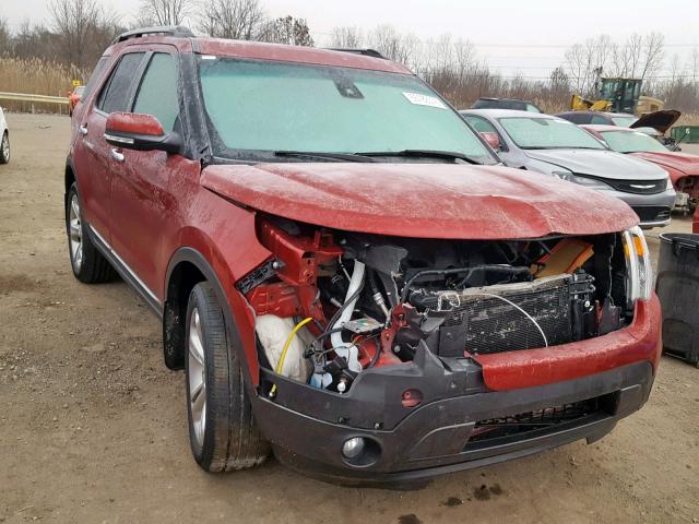 1FM5K8F88FGC23748 - 2015 FORD EXPLORER L RED photo 1