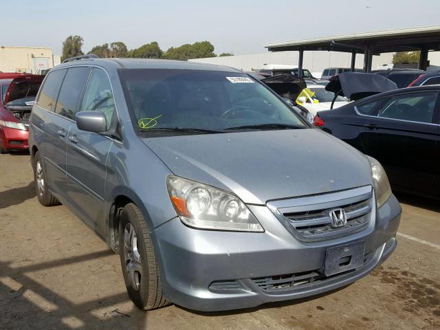 5FNRL38705B044185 - 2005 HONDA ODYSSEY EX BLUE photo 1