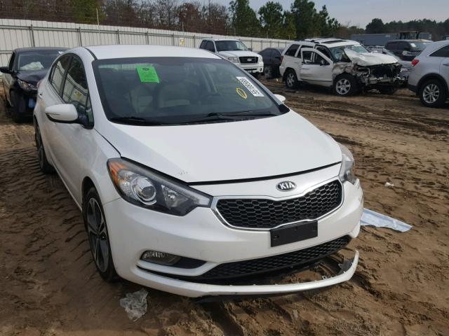 KNAFX4A86E5113945 - 2014 KIA FORTE EX WHITE photo 1