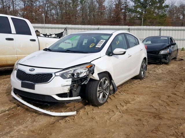 KNAFX4A86E5113945 - 2014 KIA FORTE EX WHITE photo 2