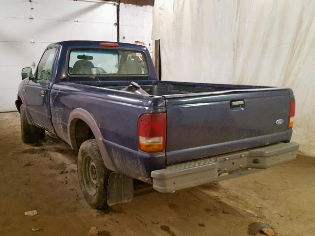 1FTCR11U0VTA30955 - 1997 FORD RANGER BLUE photo 3