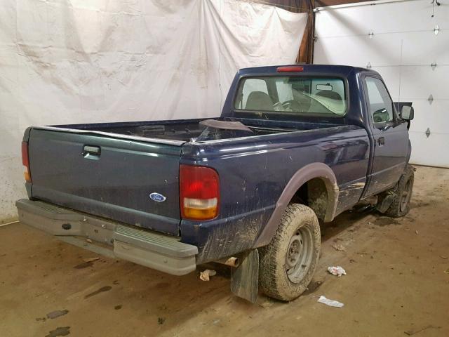 1FTCR11U0VTA30955 - 1997 FORD RANGER BLUE photo 4