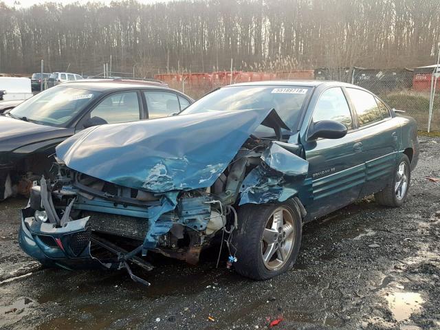 1G2NF52E82M613364 - 2002 PONTIAC GRAND AM S GREEN photo 2