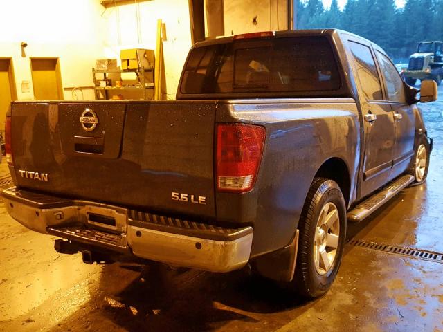 1N6AA07A24N590448 - 2004 NISSAN TITAN XE CHARCOAL photo 4