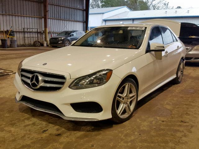 WDDHF5KB7EA832343 - 2014 MERCEDES-BENZ E 350 WHITE photo 2