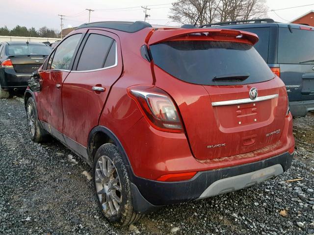 KL4CJ2SB7JB516330 - 2018 BUICK ENCORE SPO BURGUNDY photo 3