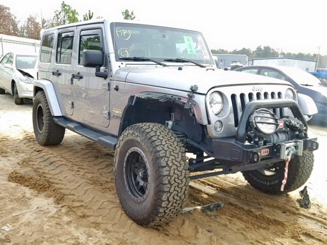 1C4BJWEG1FL732823 - 2015 JEEP WRANGLER U SILVER photo 1