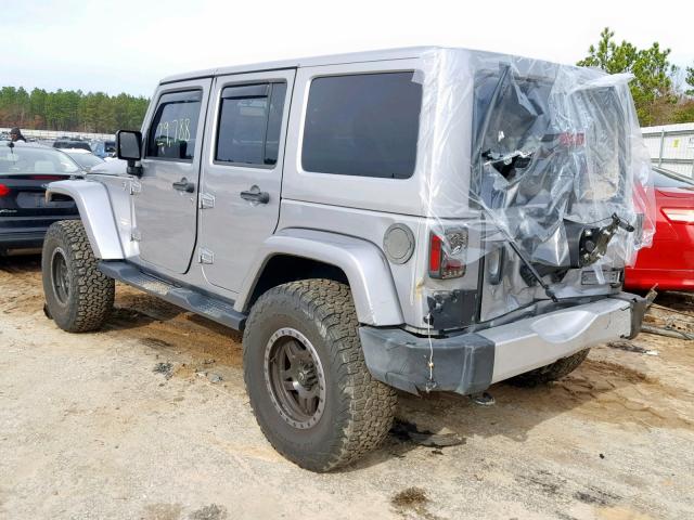 1C4BJWEG1FL732823 - 2015 JEEP WRANGLER U SILVER photo 3