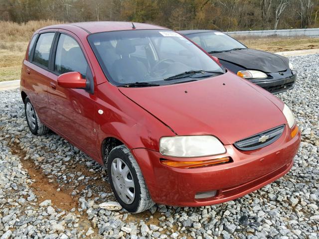 KL1TD66647B746649 - 2007 CHEVROLET AVEO BASE Қызыл фото 1