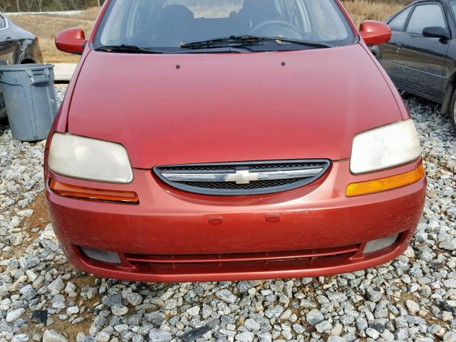 KL1TD66647B746649 - 2007 CHEVROLET AVEO BASE Қызыл фото 10