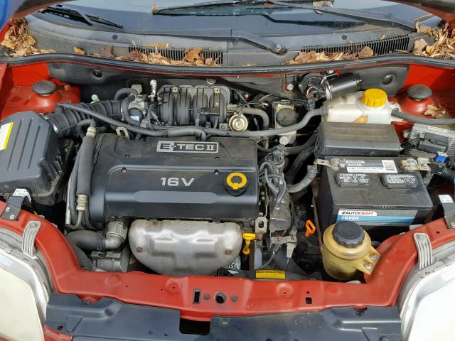 KL1TD66647B746649 - 2007 CHEVROLET AVEO BASE Қызыл фото 7