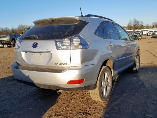 JTJHW31U582068523 - 2008 LEXUS RX 400H SILVER photo 4