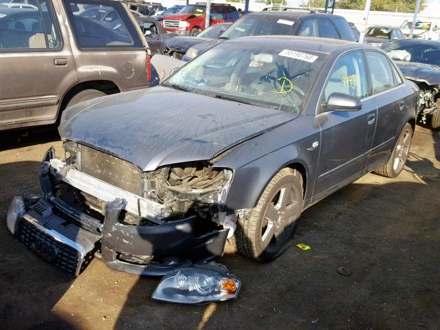 WAUDH78E38A024976 - 2008 AUDI A4 3.2 QUA GRAY photo 2