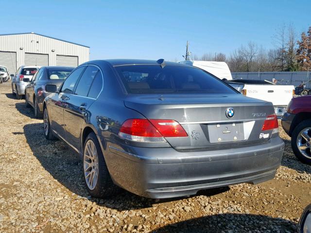 WBAHL83566DT01743 - 2006 BMW 750 I GRAY photo 3