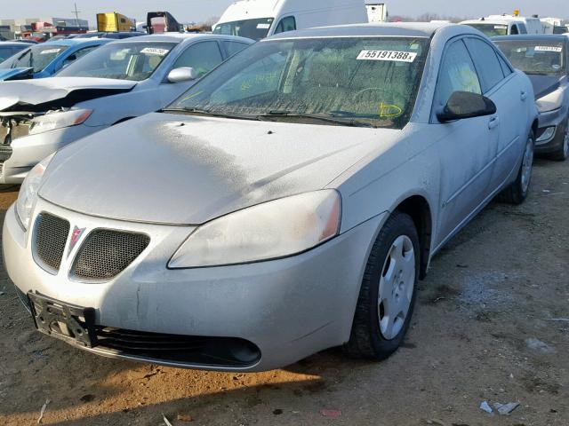 1G2ZF58B674104234 - 2007 PONTIAC G6 VALUE L SILVER photo 2