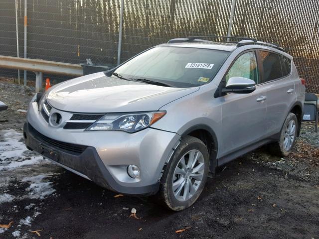 2T3DFREV8DW114676 - 2013 TOYOTA RAV4 LIMIT SILVER photo 2