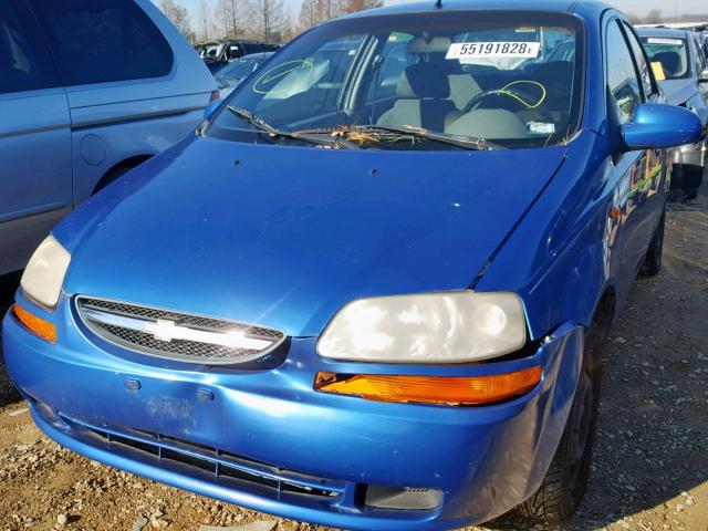 KL1TD52644B225300 - 2004 CHEVROLET AVEO BLUE photo 2