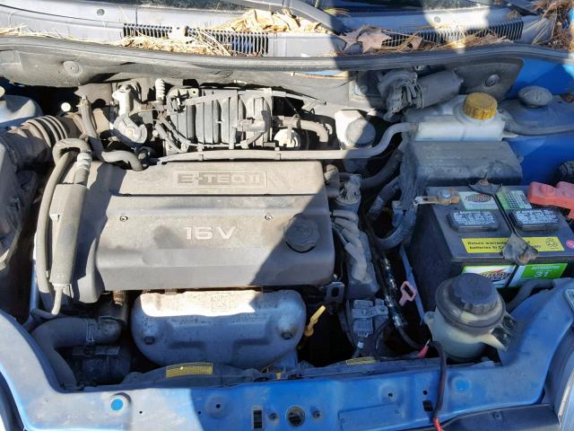 KL1TD52644B225300 - 2004 CHEVROLET AVEO BLUE photo 7