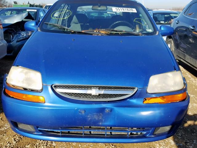 KL1TD52644B225300 - 2004 CHEVROLET AVEO BLUE photo 9