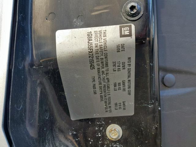 1G8AJ55FX7Z155425 - 2007 SATURN ION LEVEL SILVER photo 10