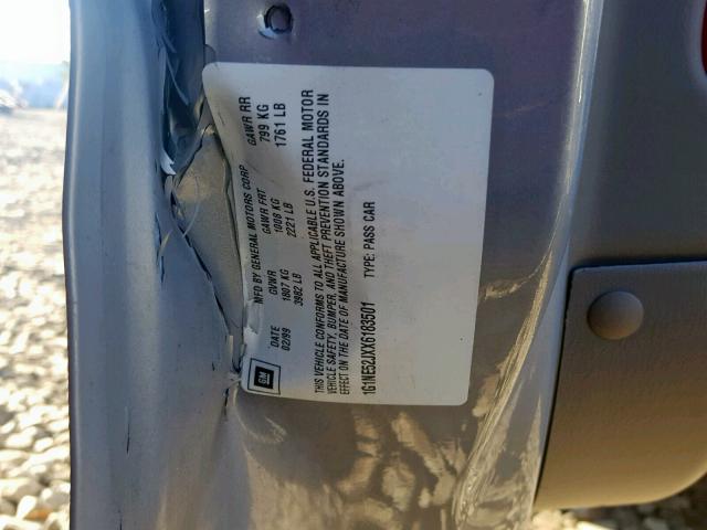 1G1NE52JXX6183501 - 1999 CHEVROLET MALIBU LS 银色 照片 10