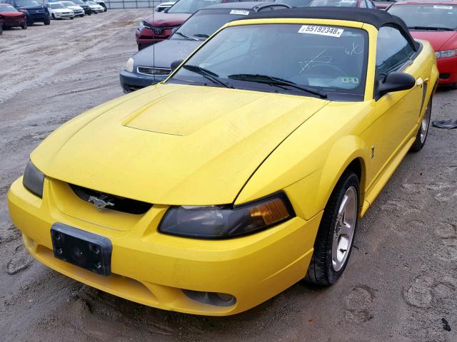 1FAFP46V81F248775 - 2001 FORD MUSTANG CO YELLOW photo 2