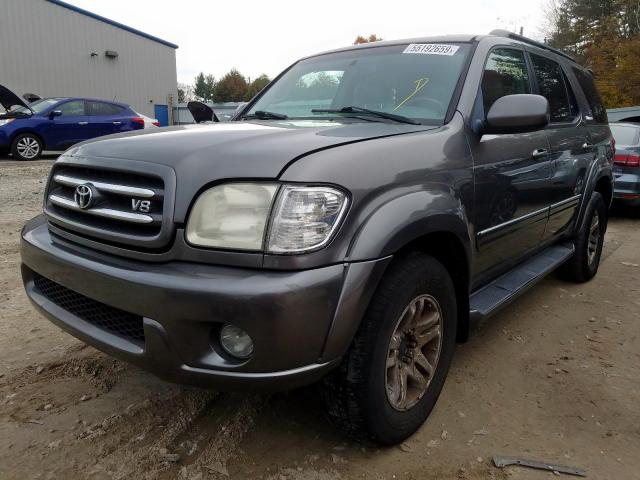 5TDBT48A43S203639 - 2003 TOYOTA SEQUOIA LI GRAY photo 2