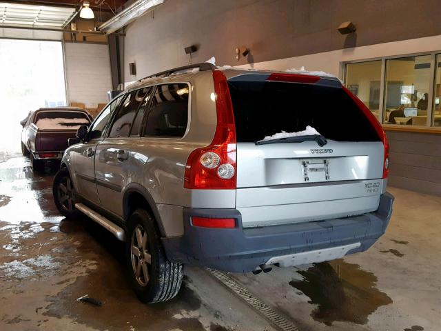 YV1CZ91H541050673 - 2004 VOLVO XC90 T6 SILVER photo 3