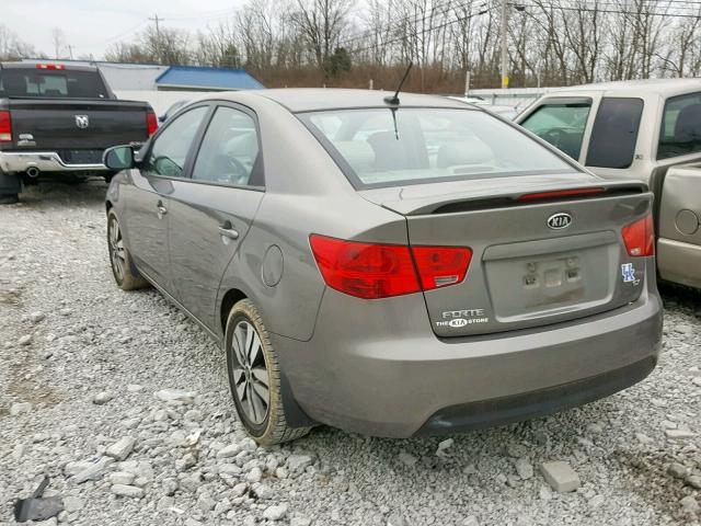 KNAFU4A26D5667778 - 2013 KIA FORTE EX GRAY photo 3