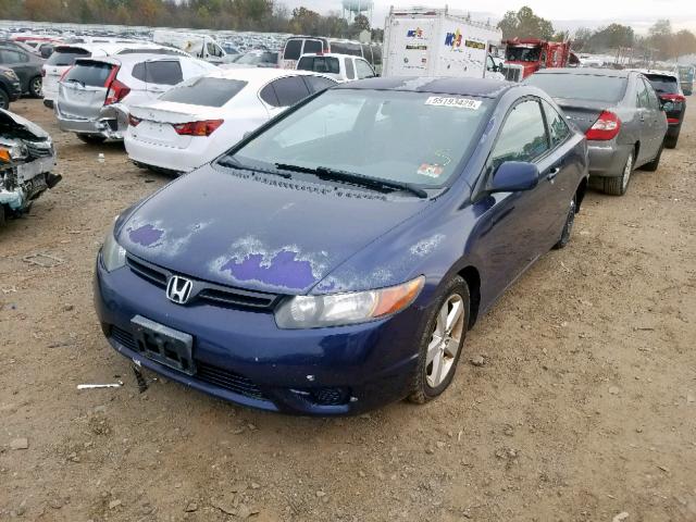 2HGFG11677H553766 - 2007 HONDA CIVIC LX BLUE photo 2