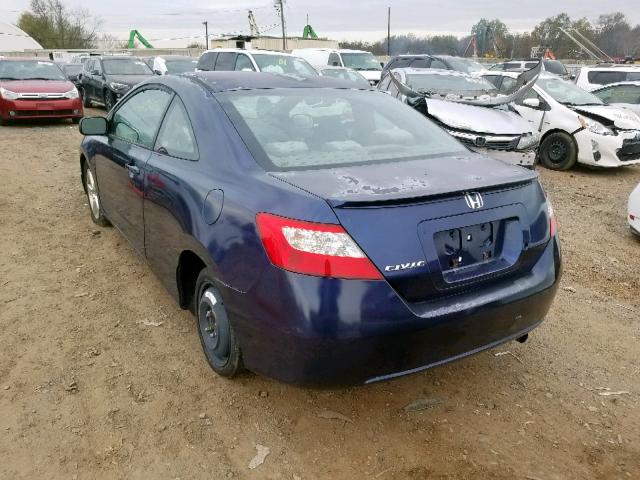 2HGFG11677H553766 - 2007 HONDA CIVIC LX BLUE photo 3