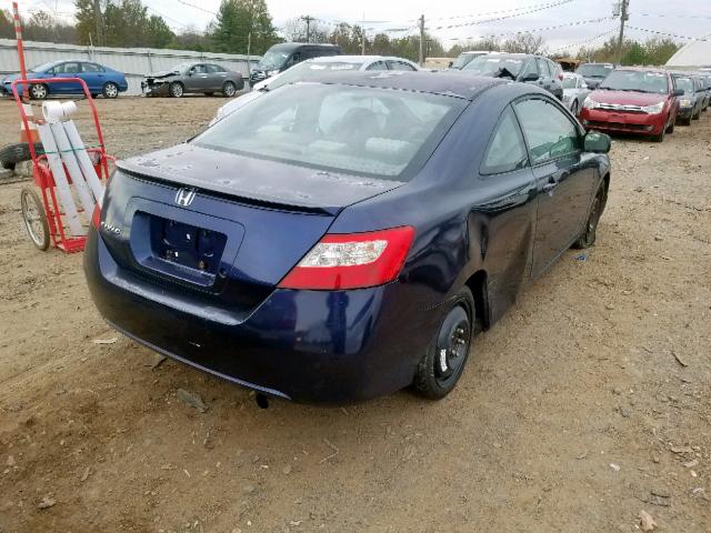 2HGFG11677H553766 - 2007 HONDA CIVIC LX BLUE photo 4