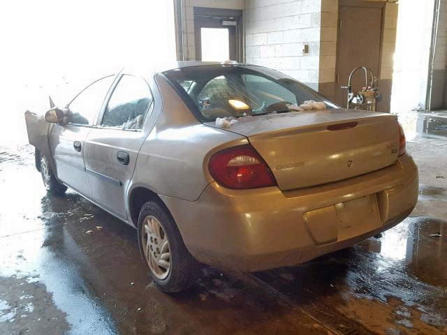 1B3ES26C23D221918 - 2003 DODGE NEON SE GRAY photo 3