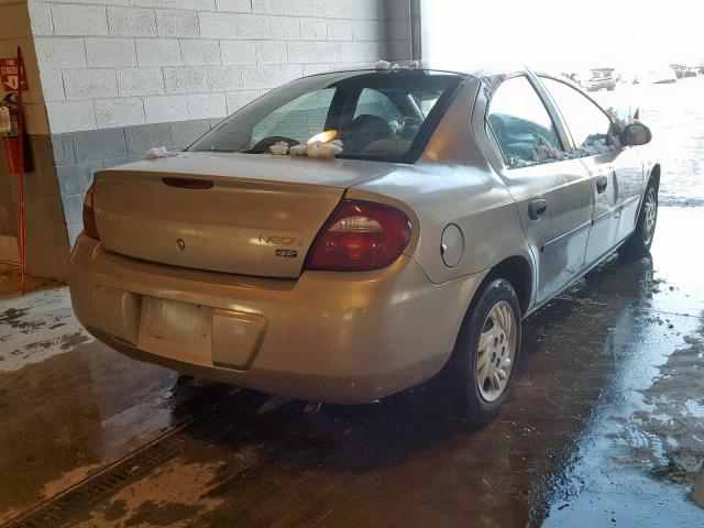 1B3ES26C23D221918 - 2003 DODGE NEON SE GRAY photo 4