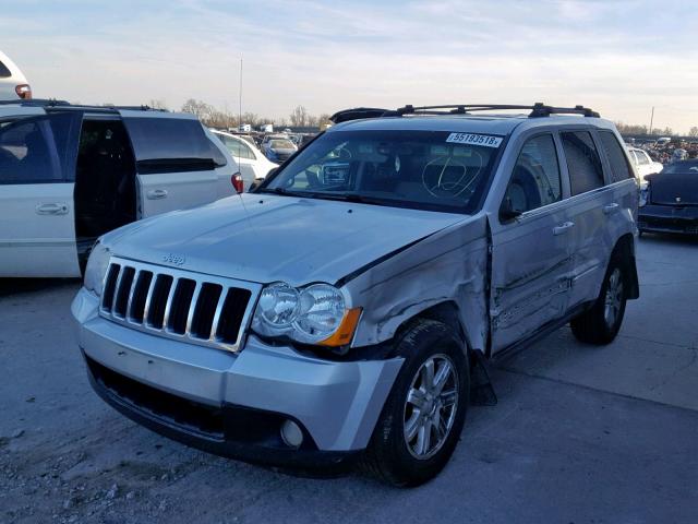 1J8HR58N58C242839 - 2008 JEEP GRAND CHER SILVER photo 2