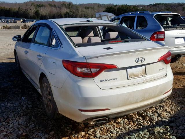 5NPE34AF6FH112028 - 2015 HYUNDAI SONATA SPO WHITE photo 3