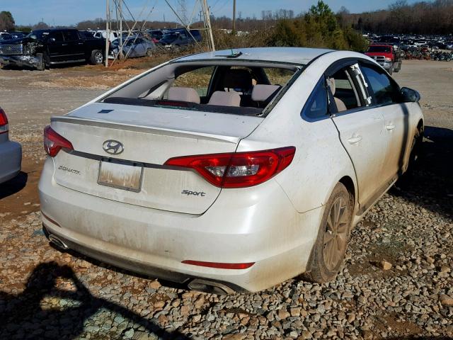 5NPE34AF6FH112028 - 2015 HYUNDAI SONATA SPO WHITE photo 4