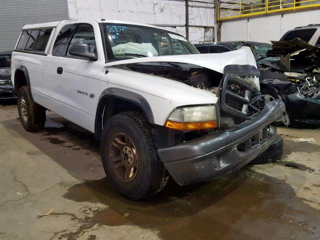 1B7GG12X12S641594 - 2002 DODGE DAKOTA BAS WHITE photo 1