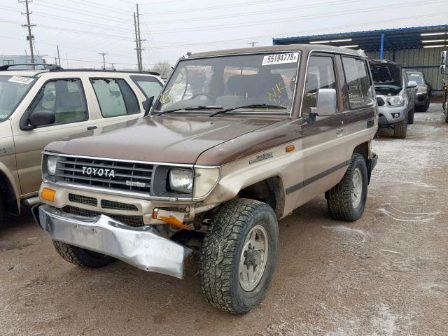 2BG60714410007890 - 1991 TOYOTA LANDCRUISR BROWN photo 2