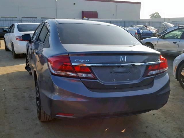 19XFB2F9XFE207808 - 2015 HONDA CIVIC EXL GRAY photo 3