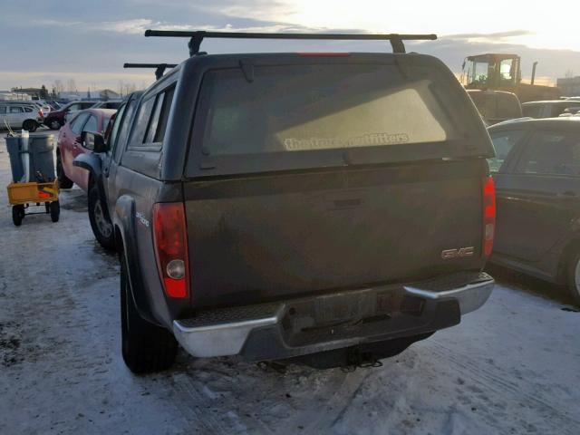 1GTDT39E788209371 - 2008 GMC CANYON SLE BLACK photo 3