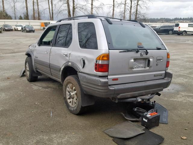 4S6DM58W724404388 - 2002 HONDA PASSPORT E SILVER photo 3