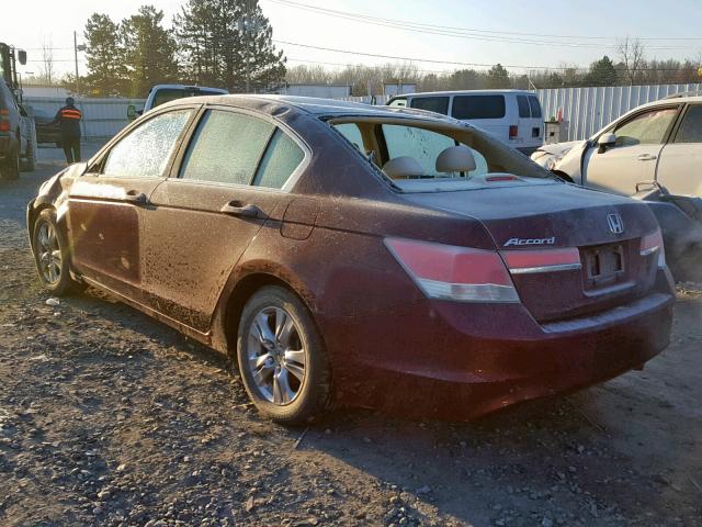 1HGCP2F40CA221645 - 2012 HONDA ACCORD LXP BURGUNDY photo 3