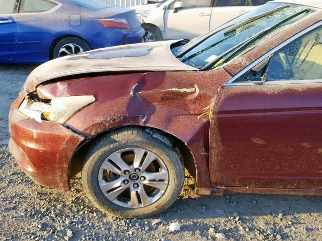 1HGCP2F40CA221645 - 2012 HONDA ACCORD LXP BURGUNDY photo 9