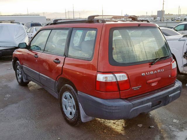 JF1SF63502G738205 - 2002 SUBARU FORESTER L BURGUNDY photo 3