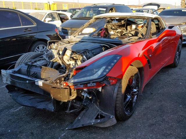 1G1YF2D78G5102317 - 2016 CHEVROLET CORVETTE S RED photo 2