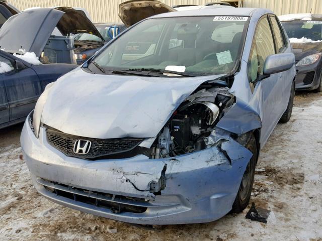 JHMGE8G50AC805849 - 2010 HONDA FIT LX BLUE photo 2