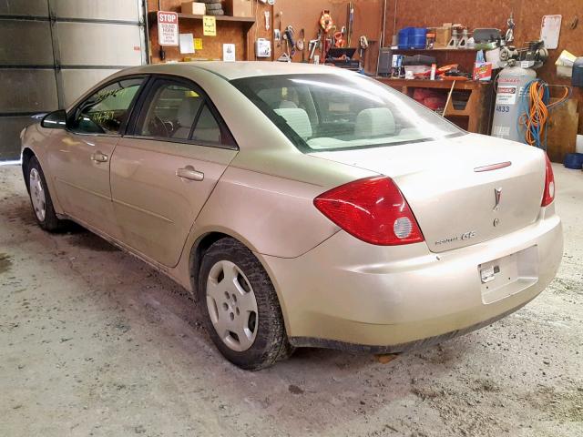 1G2ZF58B474203733 - 2007 PONTIAC G6 VALUE L GOLD photo 3