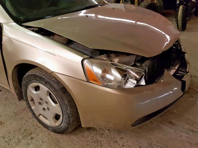 1G2ZF58B474203733 - 2007 PONTIAC G6 VALUE L GOLD photo 9